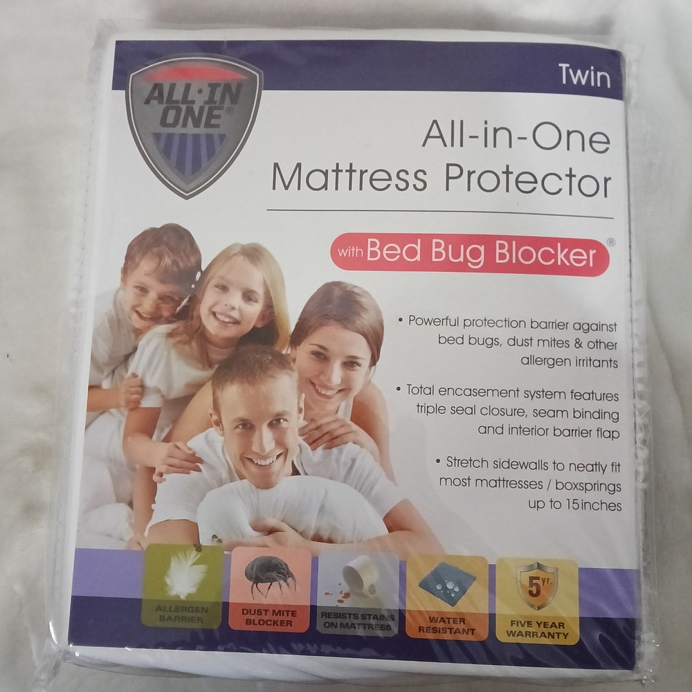 All-in-One Twin Mattress Protector Bed Bug Blocker Water Resistant Encasement
